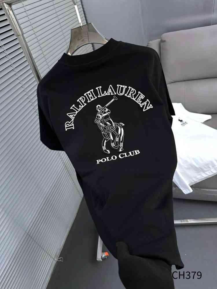 Ralph Lauren Black Premium Collar T-shirt-1