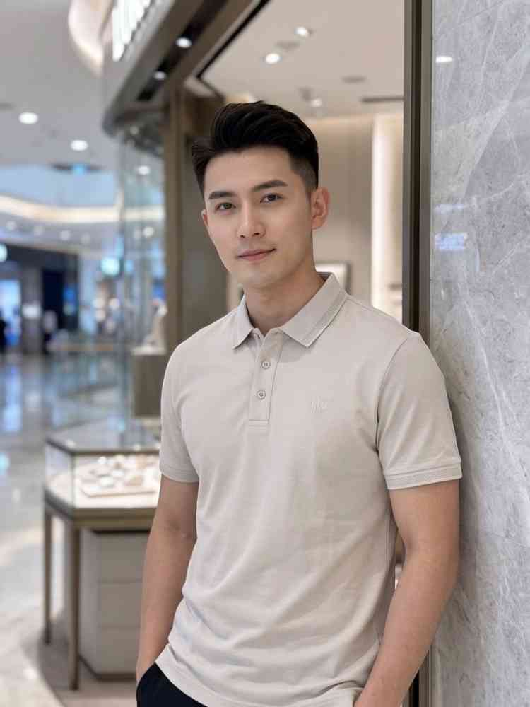 Beige Loro Piana Light Green Premium Quality T-Shirt