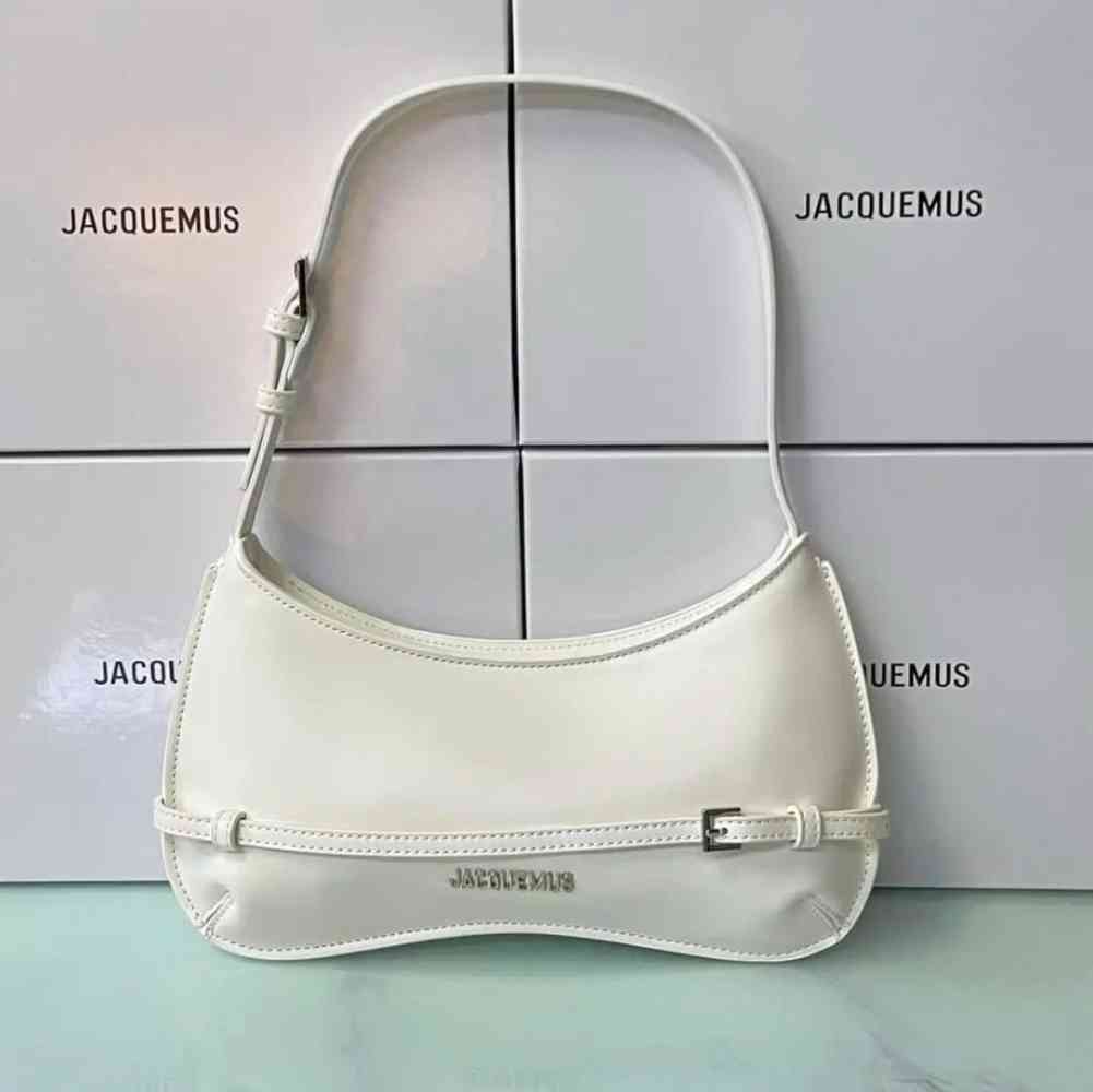 White Jacquemus Le Bisoi Black Shoulder Bag
