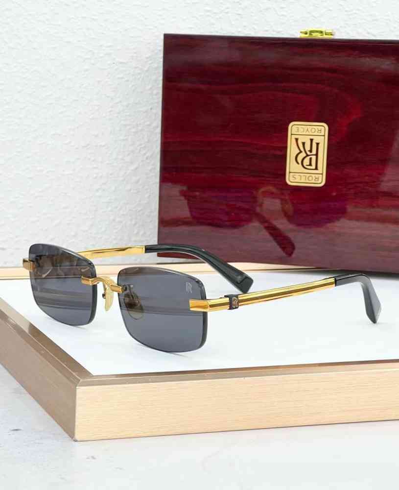 Black Rolls Royce Brown Luxury Sunglasses