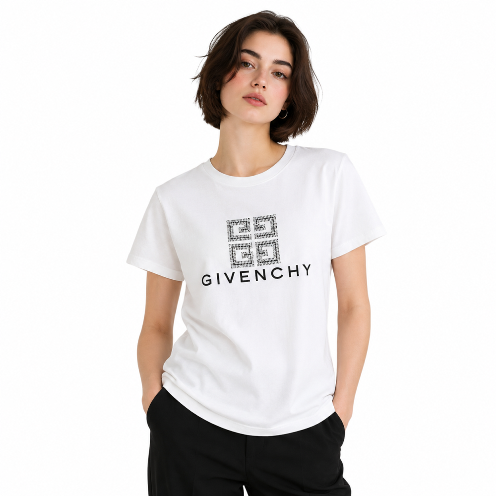 White Givenchy Black Cotton T-shirt