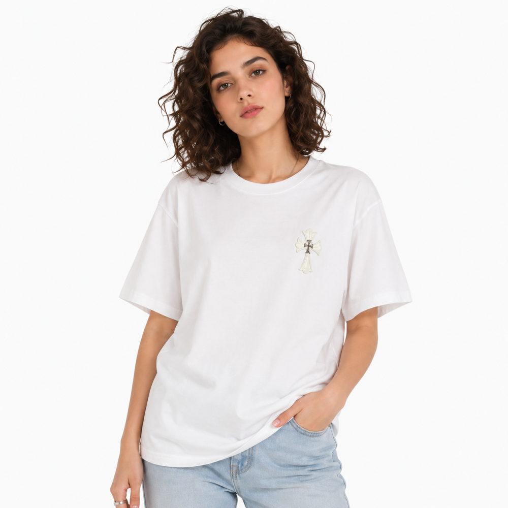 Chrome Heart White Premium Quality T-Shirt-thumb-0