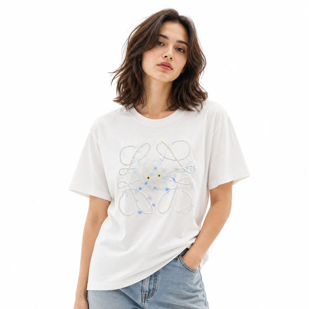 White Loewe x Suna Fujita Black Premium Quality T-Shirt