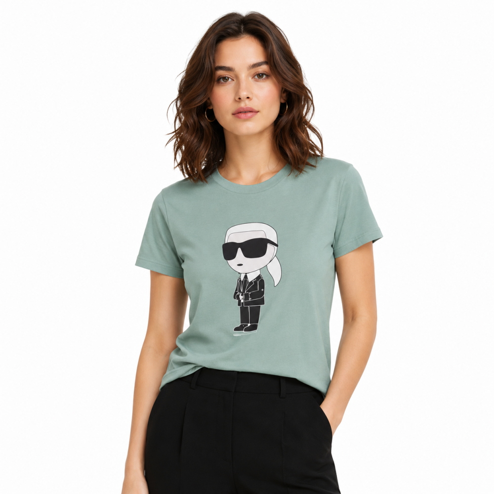 Karl Lagerfeld Green Premium Quality Women T-shirt-thumb-0