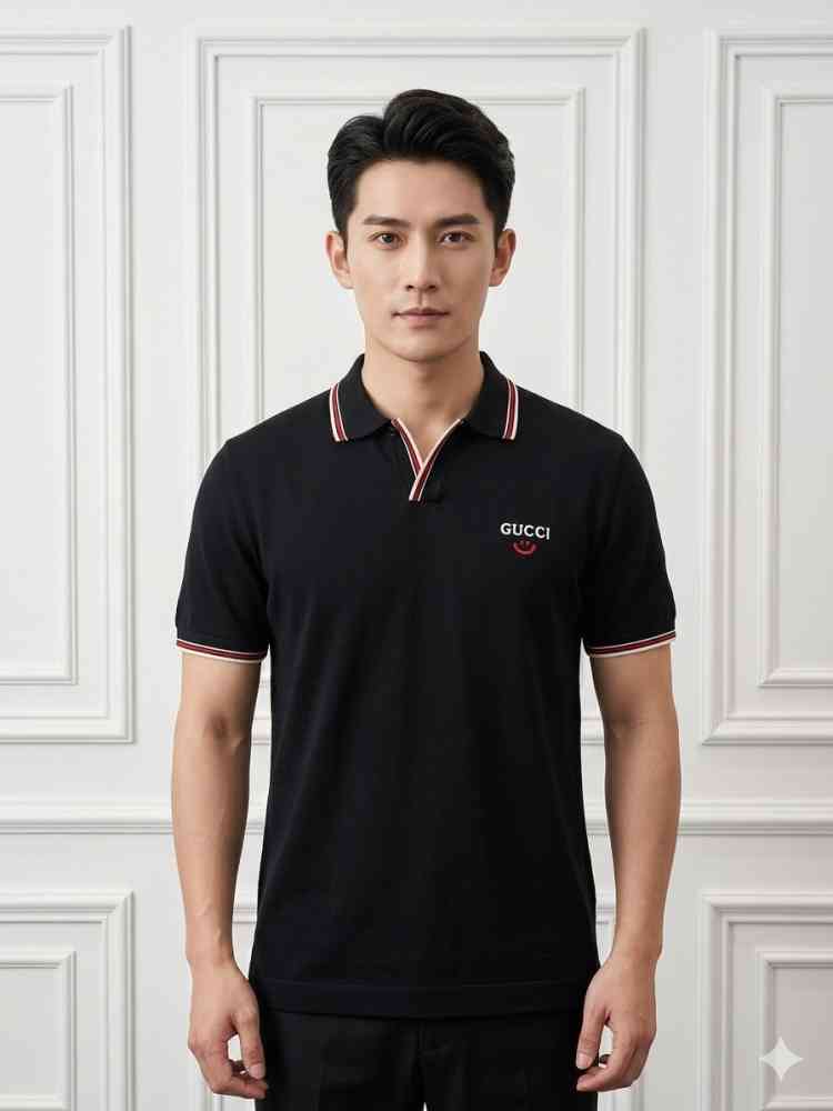 Gucci Black Premium Quality Polo T-shirt-thumb-0
