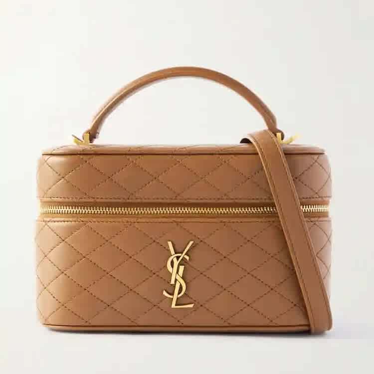 Brown YSL Gaby Vanity Small Black HandBag