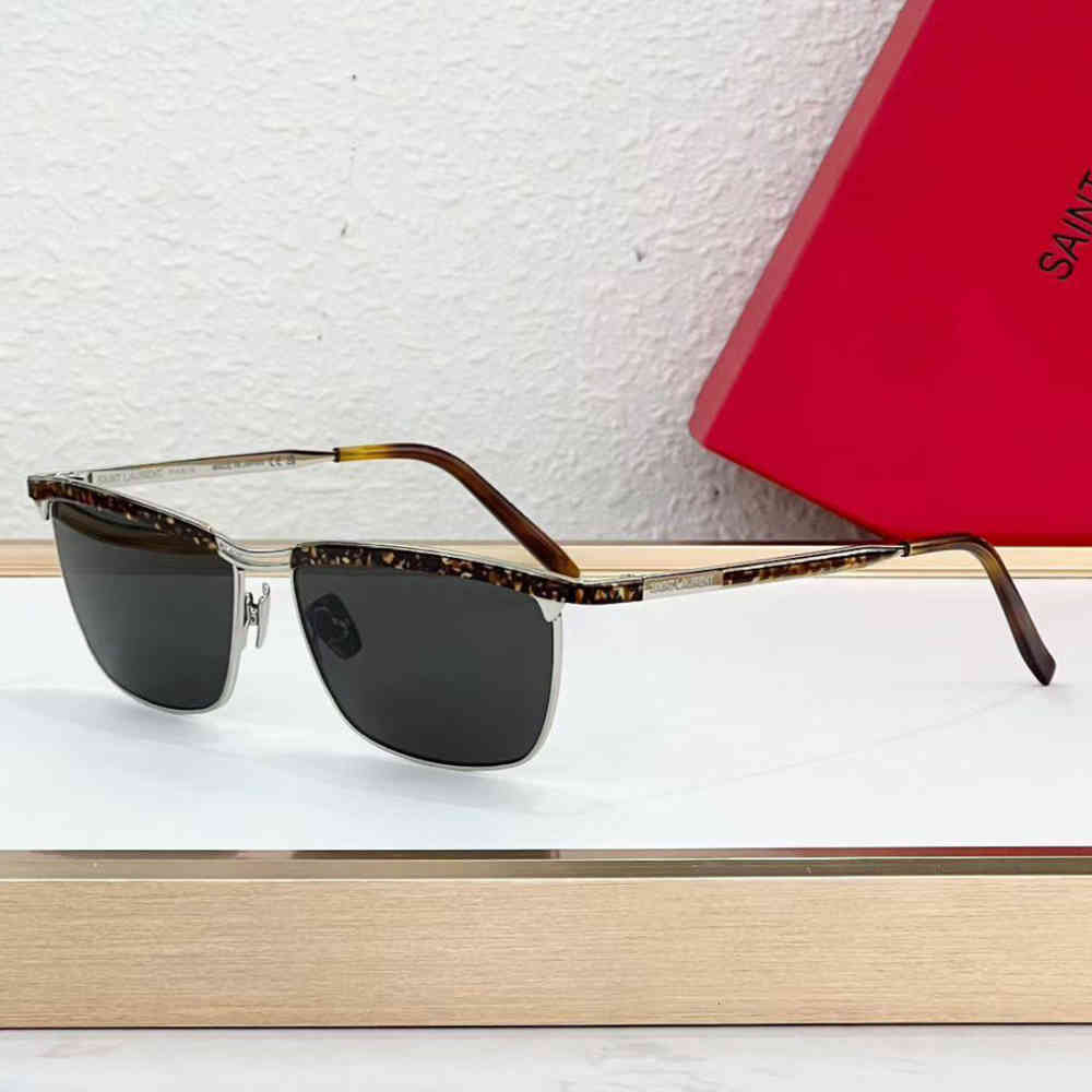 Dark Grey Saint Laurent "Joe" Square-Frame Sunglasses SL 795 JOE