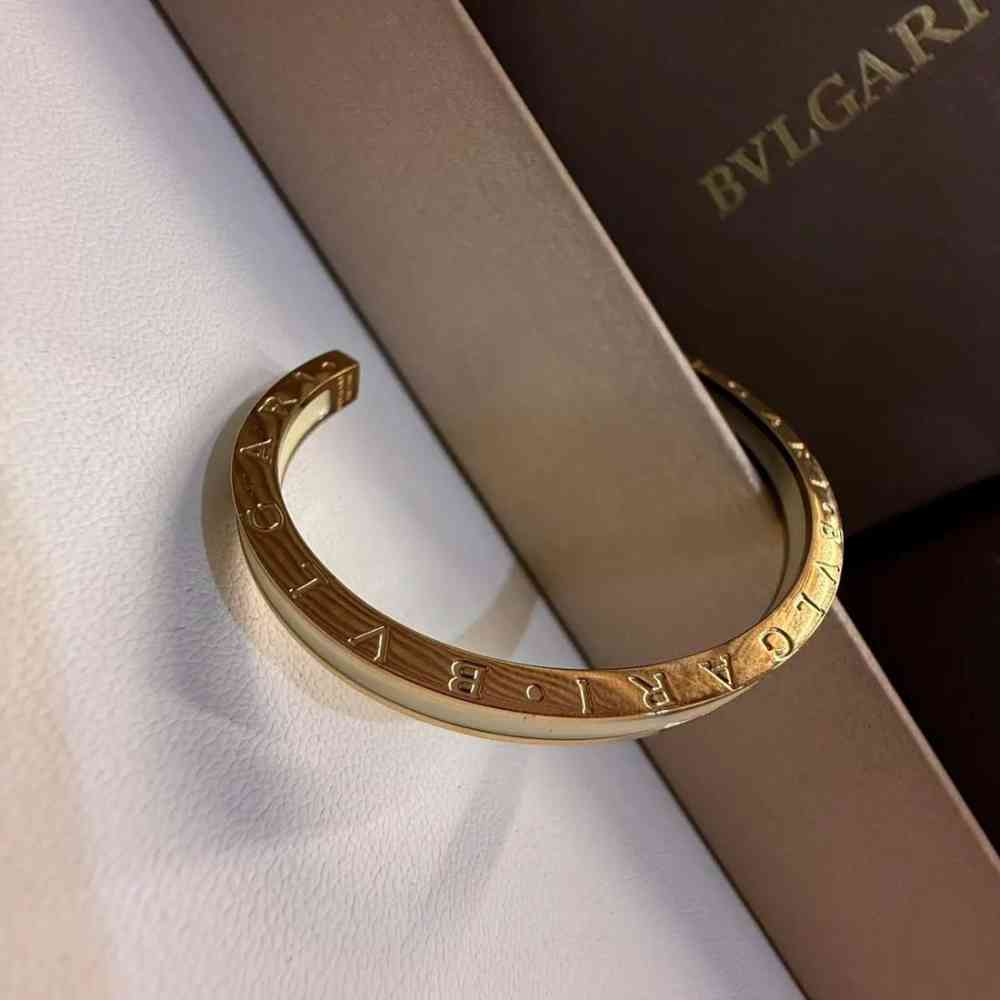 White Rosegold Bvlgari B.zero1 Black Silver Bracelet