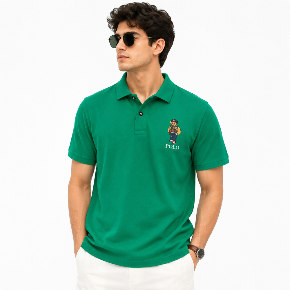 Ralph Lauren Green Premium Collar T-shirt