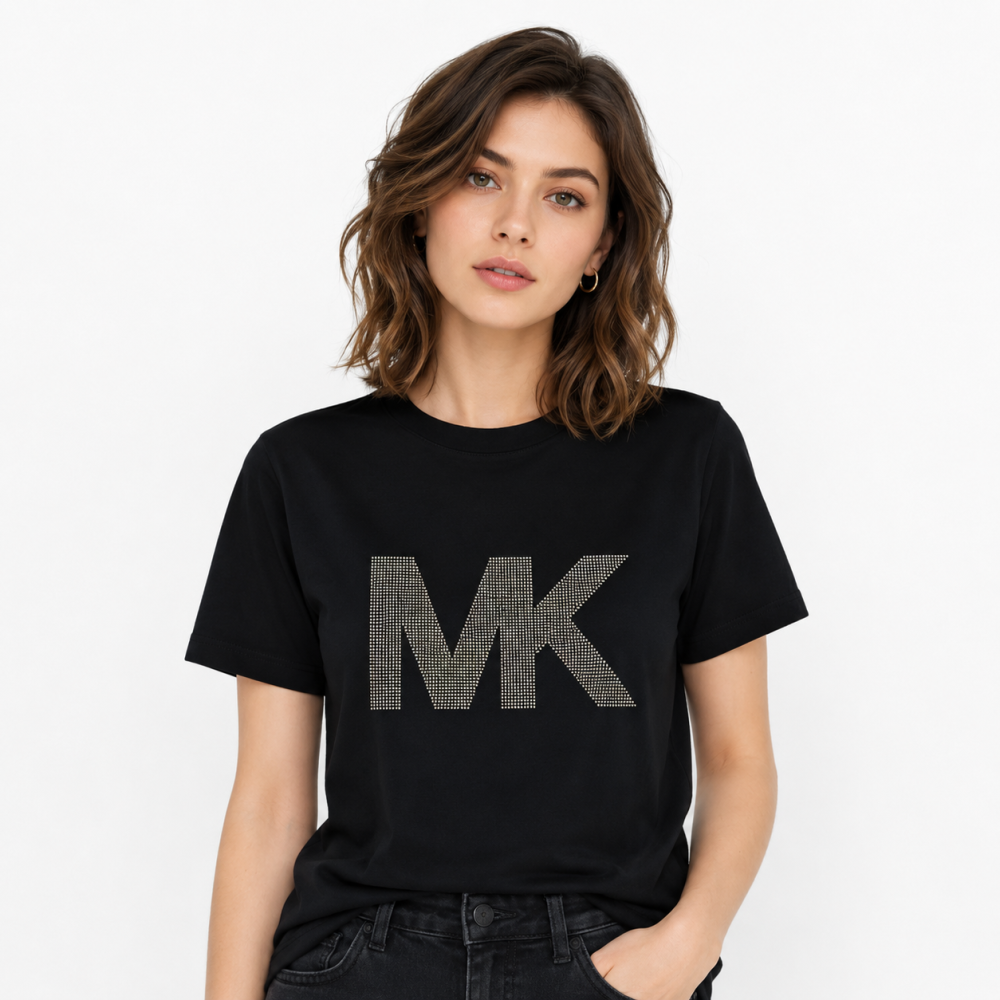 Black Michael Kors Blue Premium Quality Women T-shirt