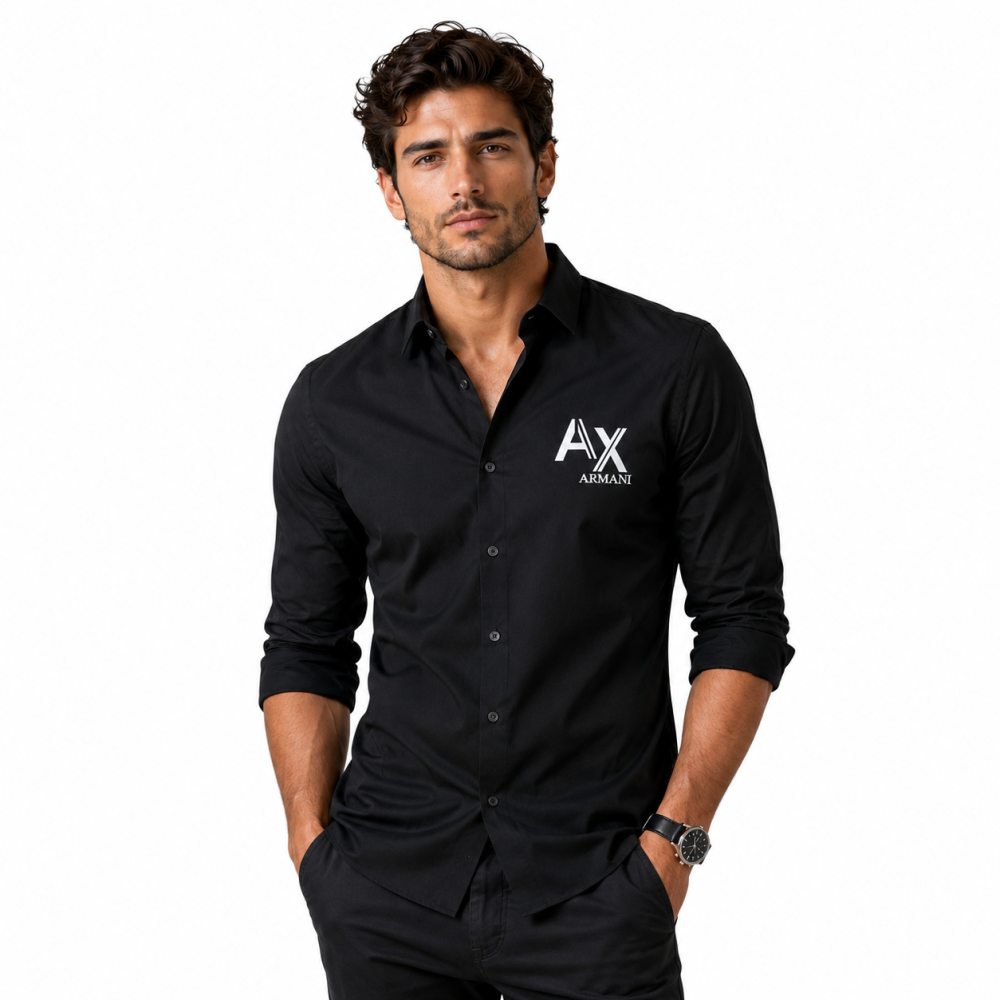 Armani Exchange Black Premium Quality Cotton Shirt