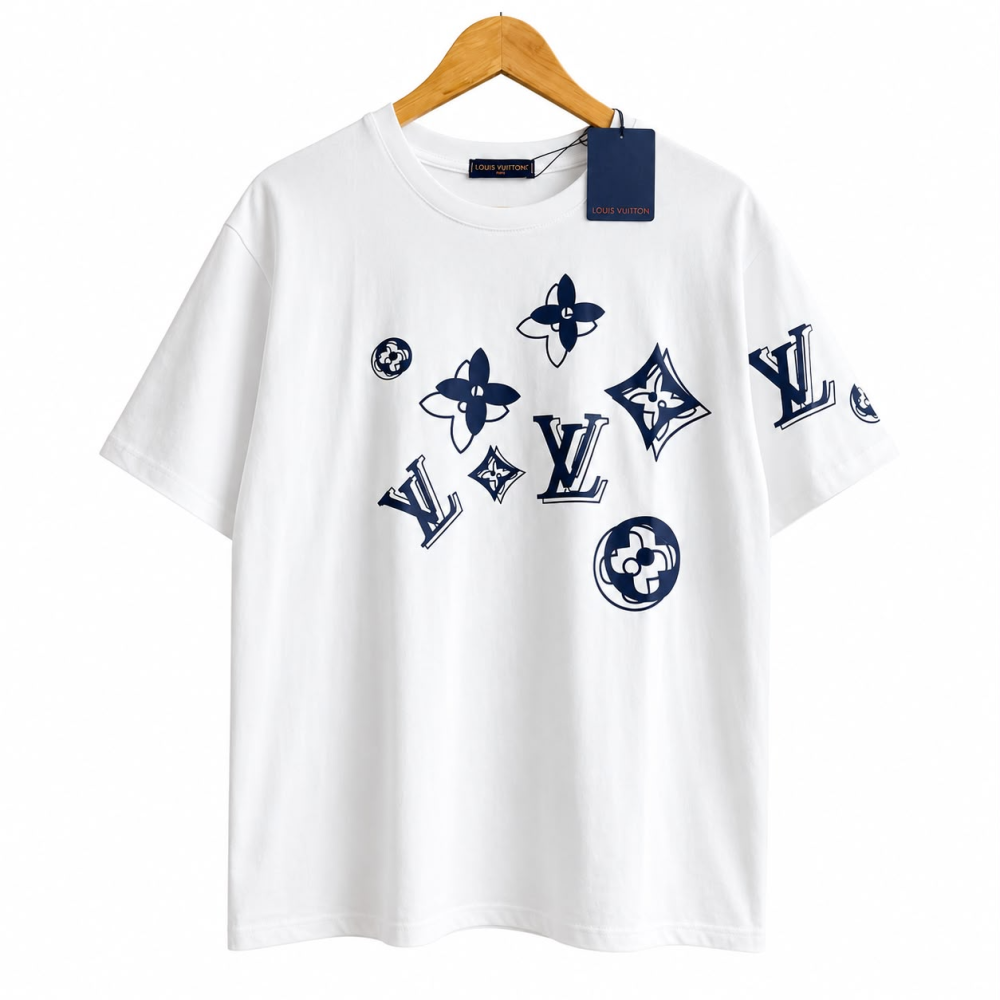 White Louis Vuitton Black Premium Quality T-Shirt