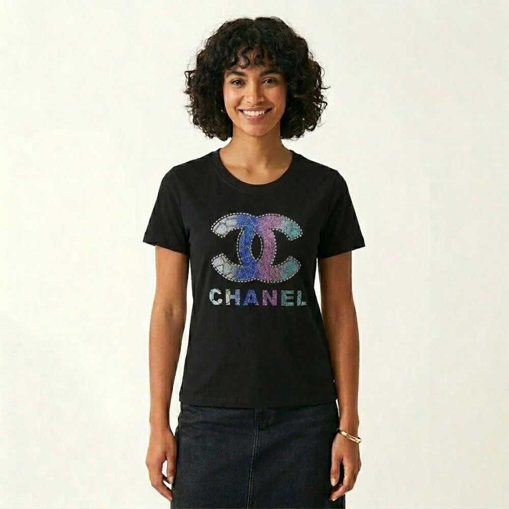 Chanel Iridescent CC Logo T-Shirt
