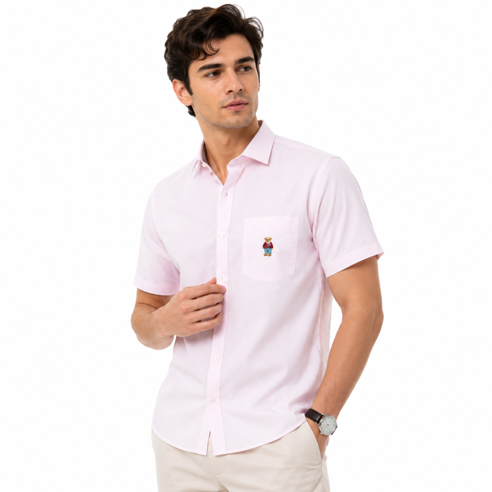 Ralph Lauren Pink Premium Quality Short Sleeve Shirt