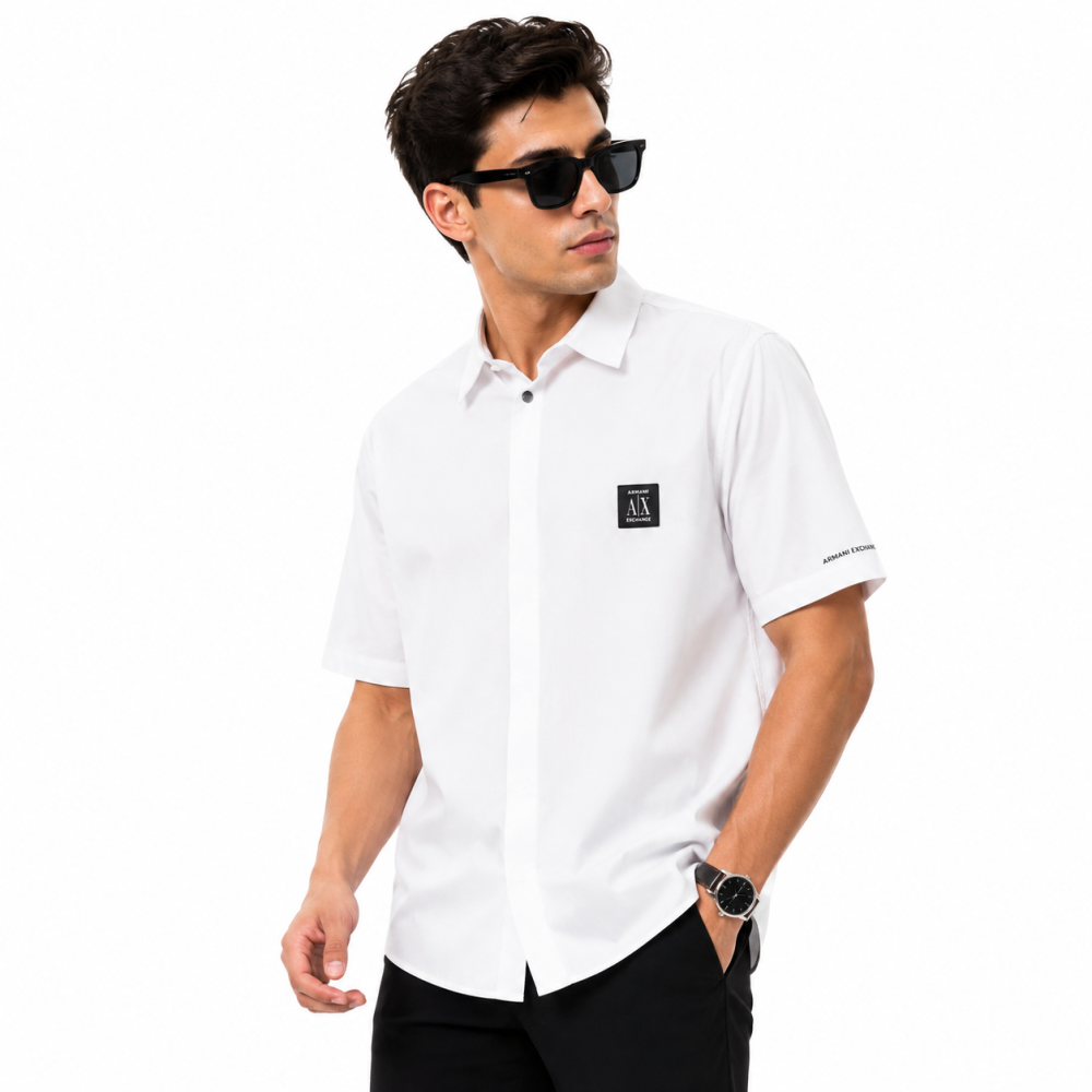 Armani Exchange White Premium Quality Polo Shirt