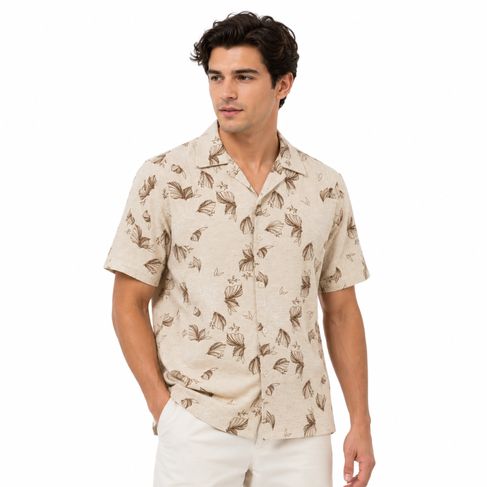 Loewe Light Brown Premium Quality Short Sleeve Shirt