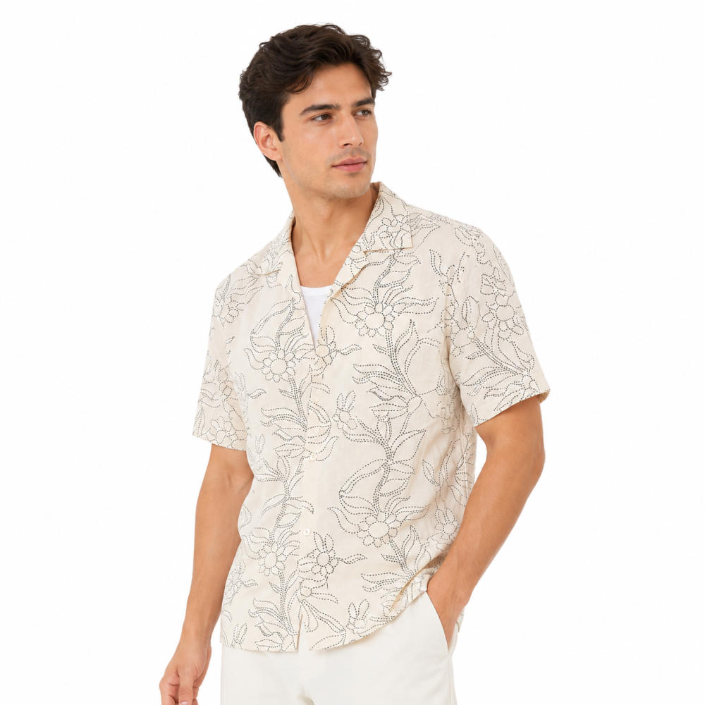 Loewe Cream Premium Quality Short Sleeve Shirt