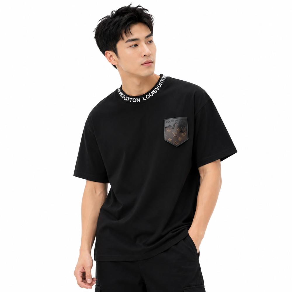 Louis Vuitton Monogram Pocket Black Premium T-Shirt
