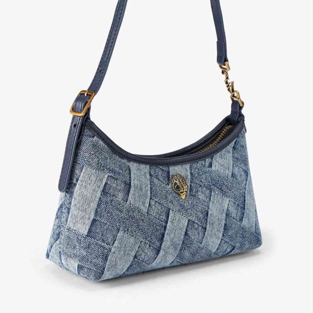 Kurt Geiger London Kensington Blue Leather Shoulder Bag