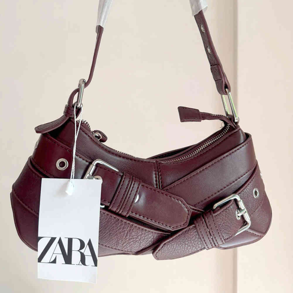 Wine Kurt Geiger London Kensington Beige Leather Shoulder Bag