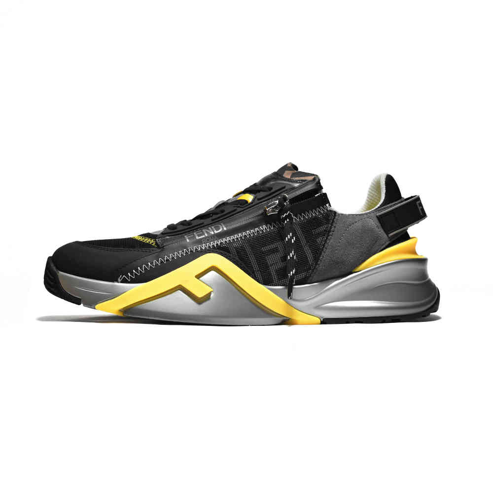 Fendi Roma Black & Grey Premium Low-tops Sneakers