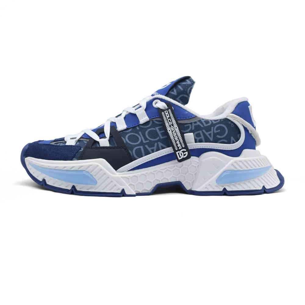 Blue Dolce & Gabbana Airmaster Panelled Cream Sneakers