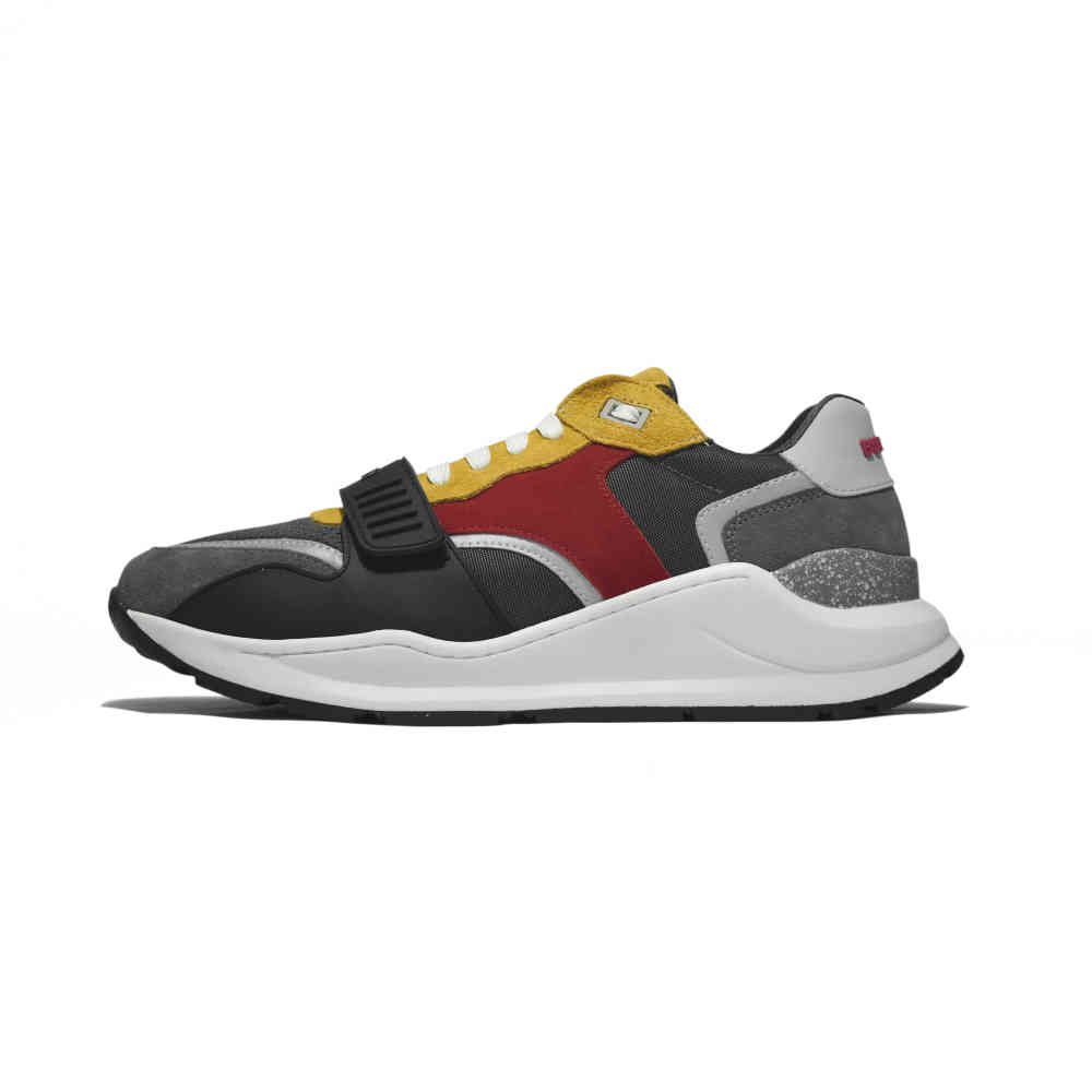 Black & Yellow Burberry Black Premium Quality Sneakers