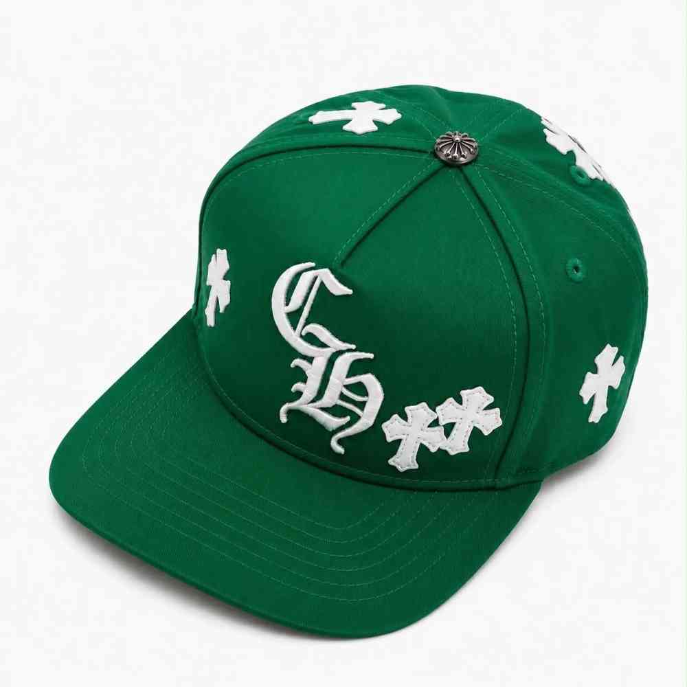Chrome Hearts Cross Patch Green Baseball Cap