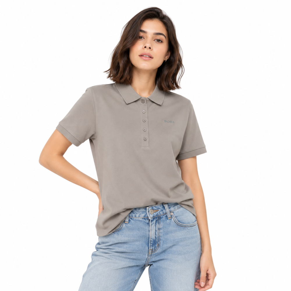 BOSS Grey Premium Quality Women T-shirt
