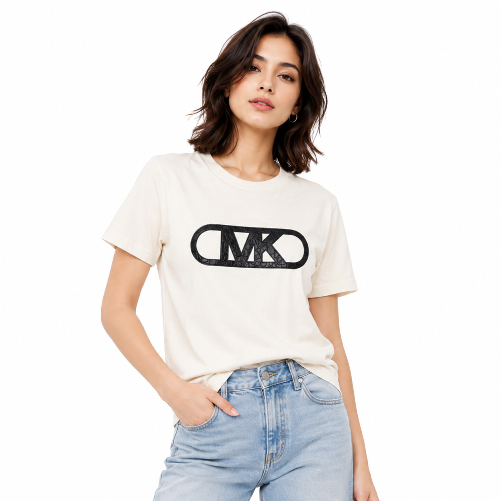 White Michael Kors Blue Premium Quality Women T-shirt