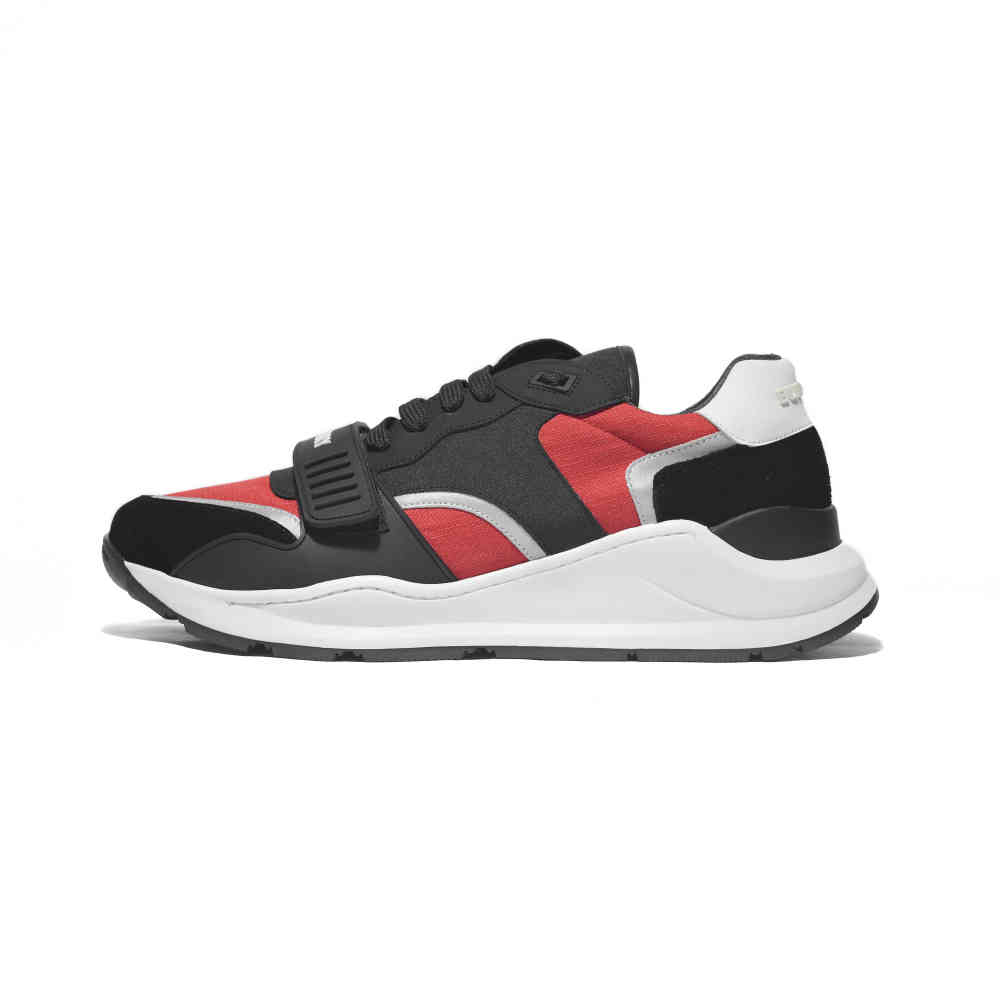 Burberry Black & Red Premium Quality Sneakers