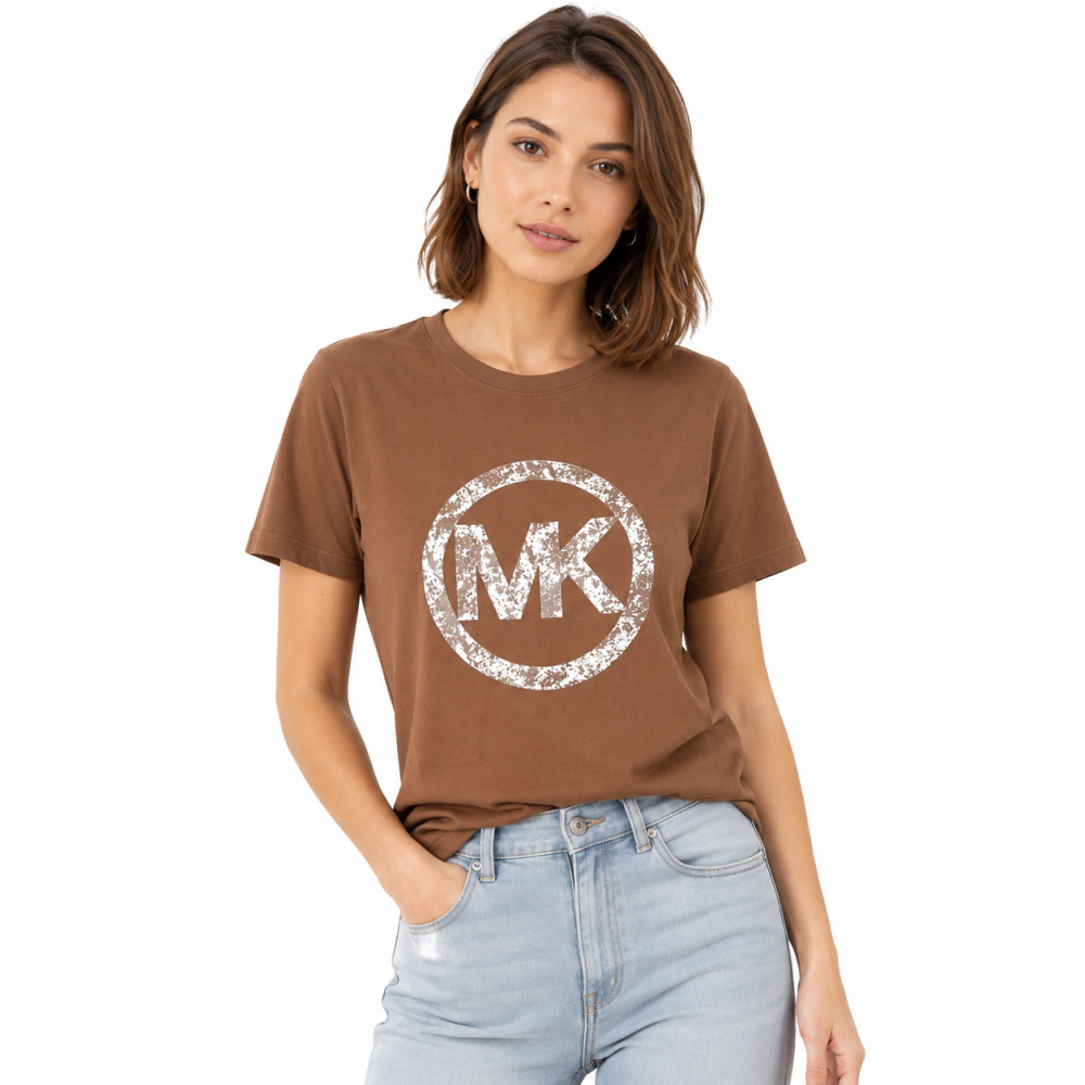 Michael Kors Brown Premium Quality Women T-shirt
