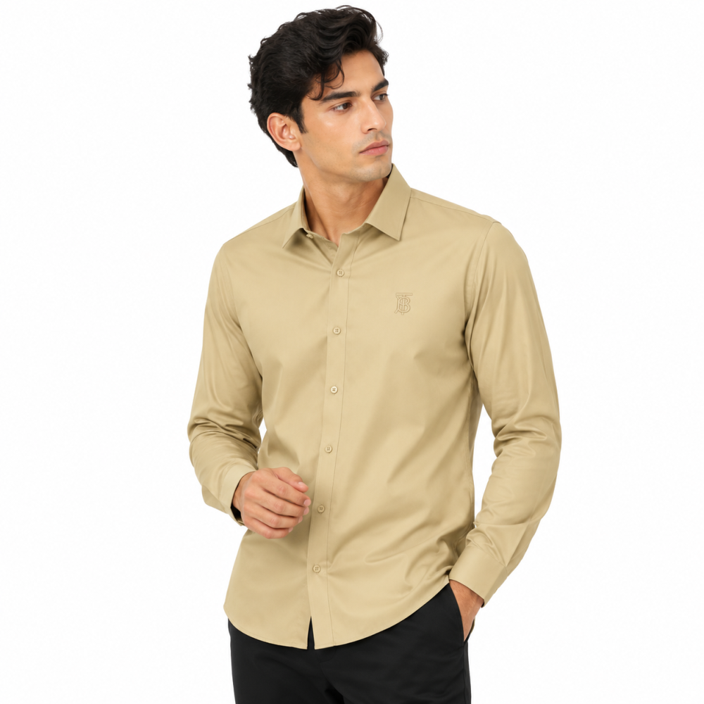 Burberry Cream Premium Quality Shirt