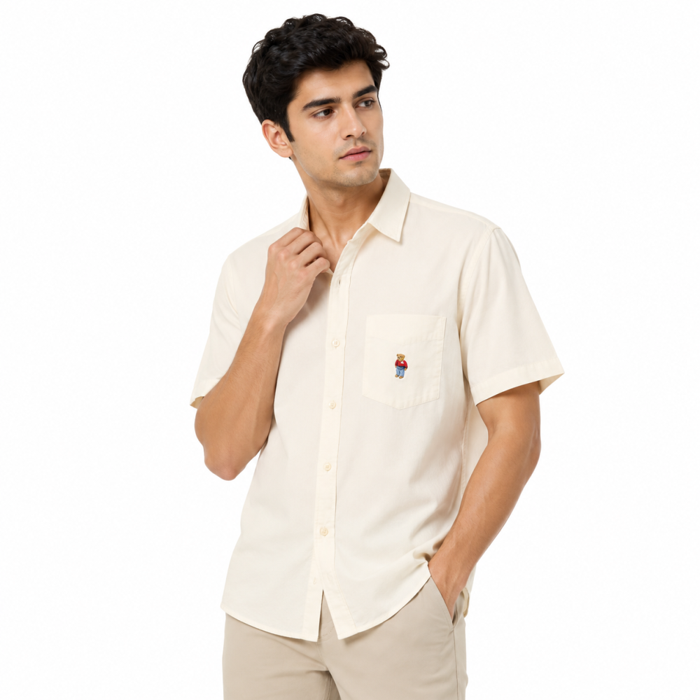 Ralph Lauren Beige Premium Quality Short Sleeve Shirt