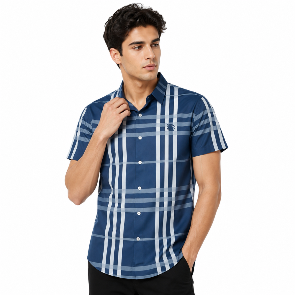Blue Burberry Light Blue Premium Quality Shirt