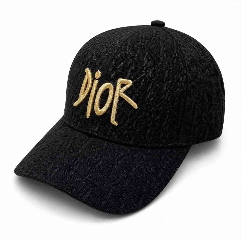Dior Black Monogram Baseball Cap