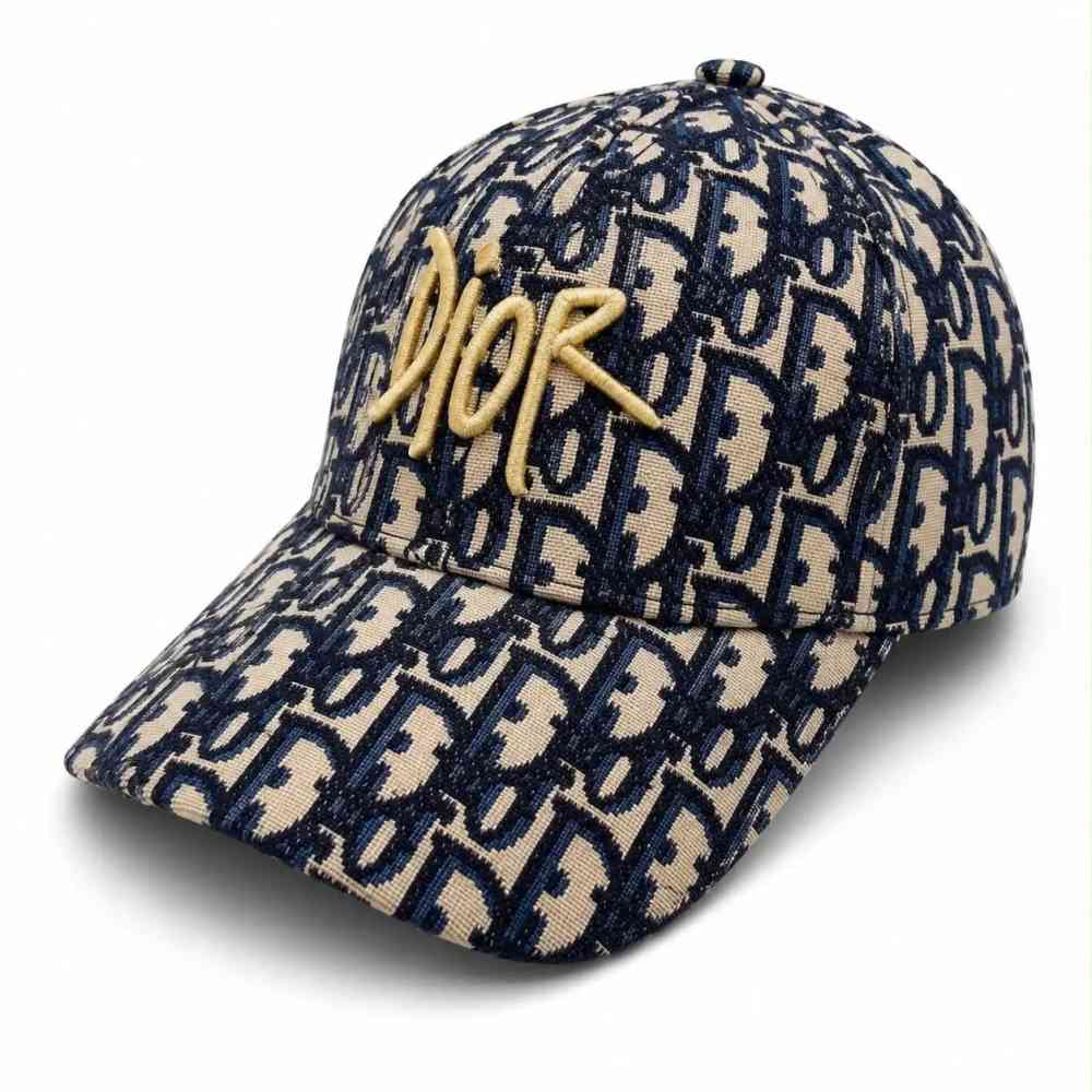 Dior Black Monogram Baseball Cap