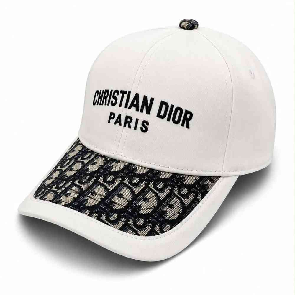 Dior White Monogram Baseball Cap