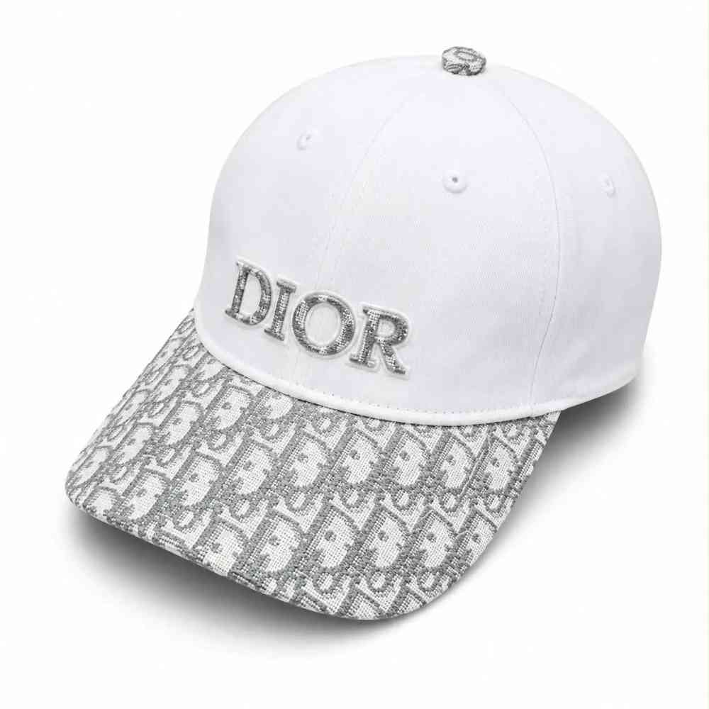 Dior White Monogram Baseball Cap