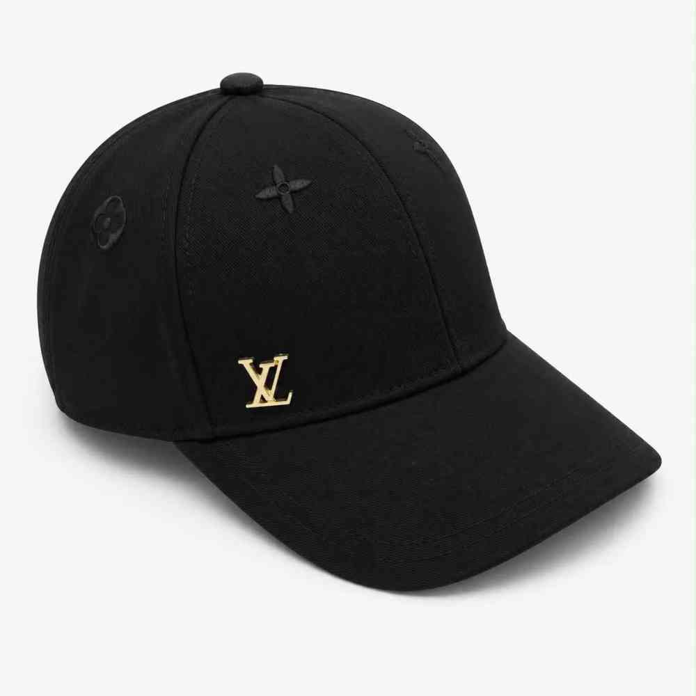 Black Louis Vuitton Embroidered logo Monogram Pink Premium Cap