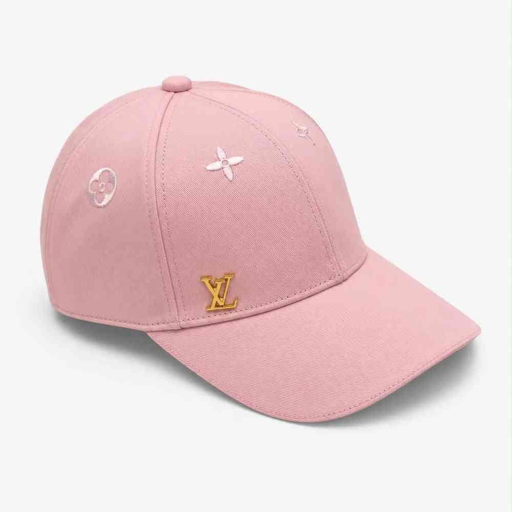 Louis Vuitton Embroidered logo Monogram Pink Premium Cap
