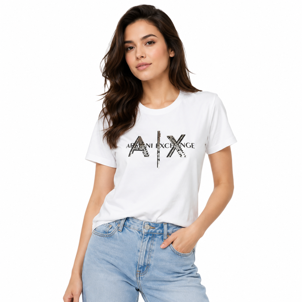 Armani Exchange White Premium Quality Women T-shirt