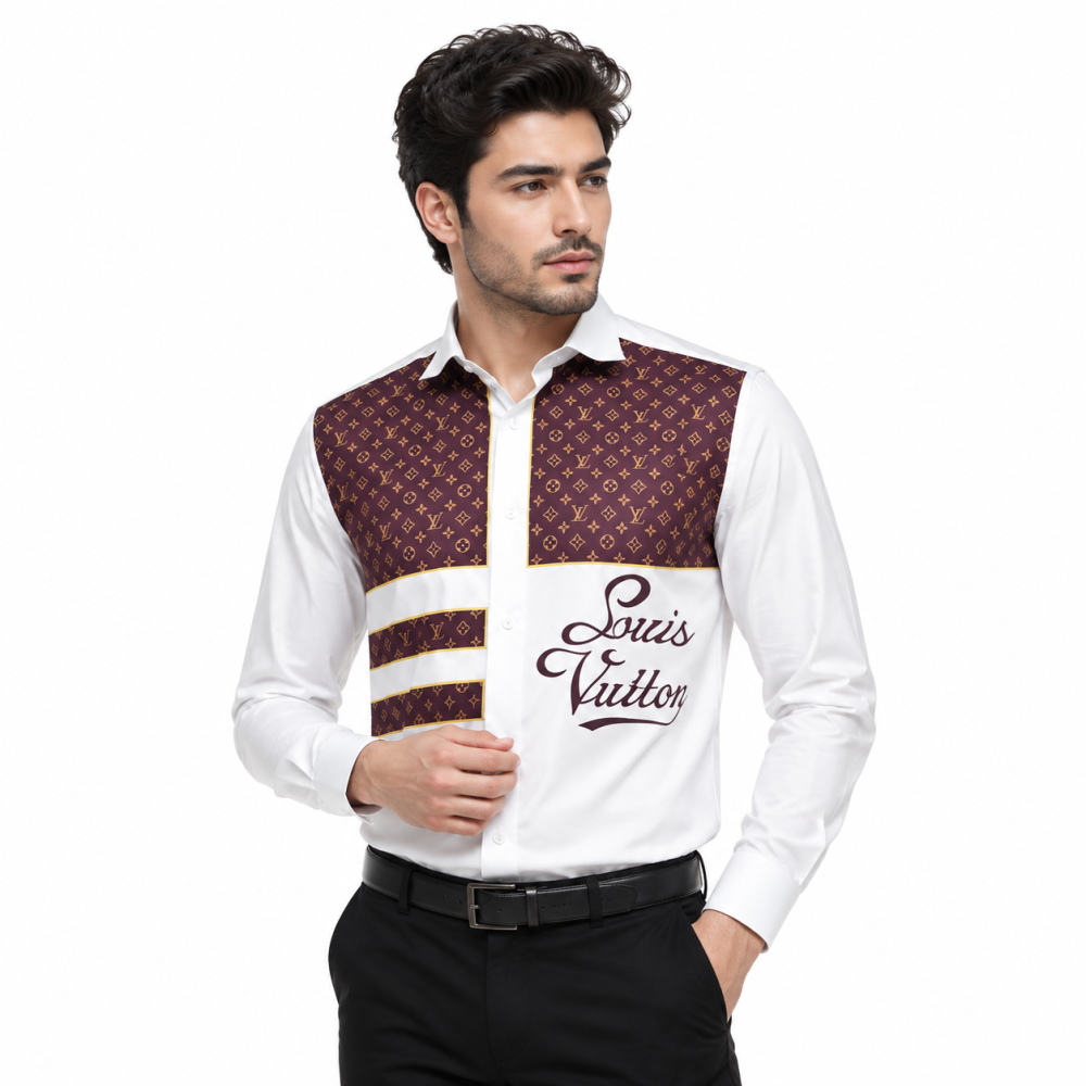 Louis Vuitton White New Designer Premium Shirt