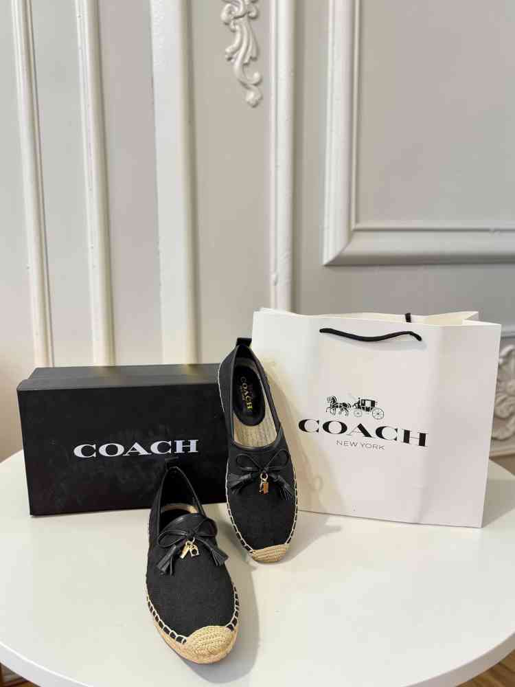 Coach Codi Espadrille Black Signature Jacquard