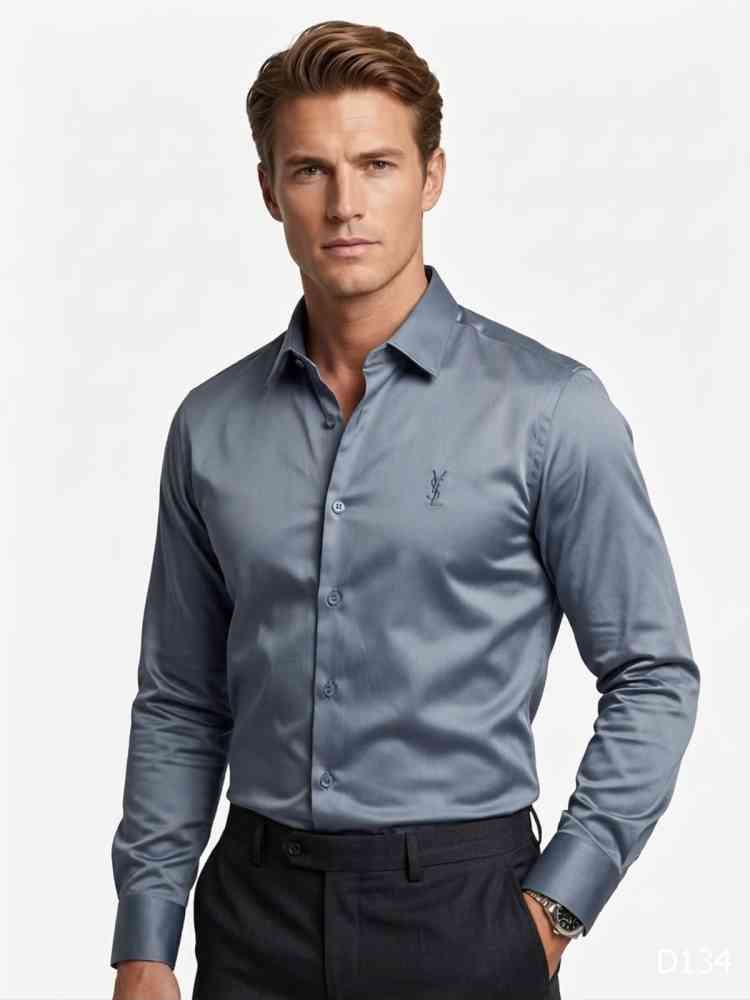 Saint Laurent Grey Premium Cotton Shirt