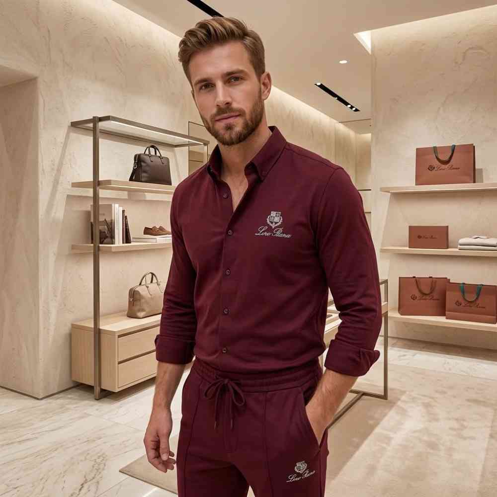 Loro Piana Wine T-shirt Premium Quality Co-set
