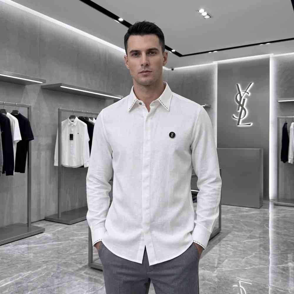Saint Laurent White Premium Cotton Shirt