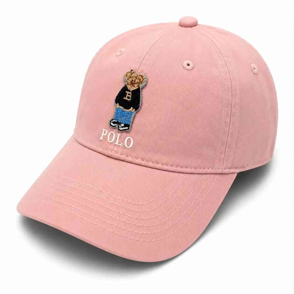 Pink Ralph Lauren Logo Red Premium Quality Cap