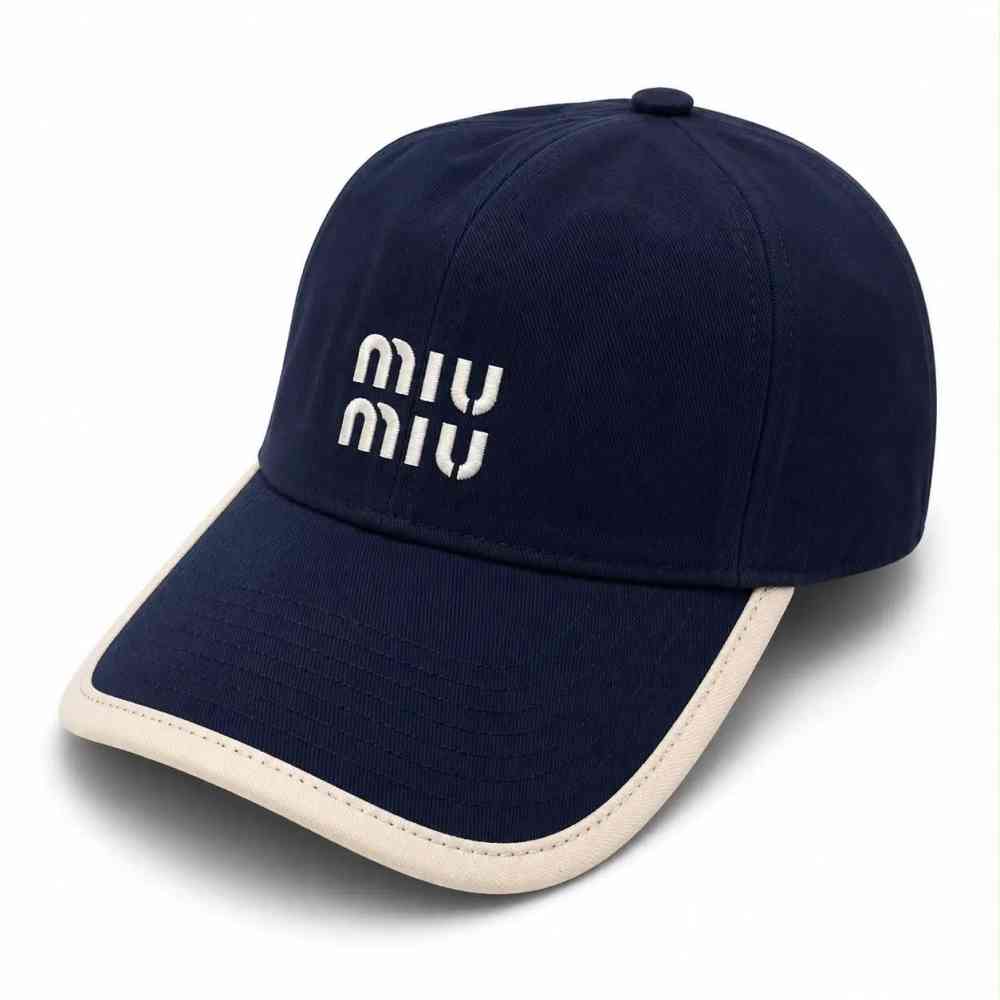 Miu Miu Logo Blue Baseball Premium Quality Cap