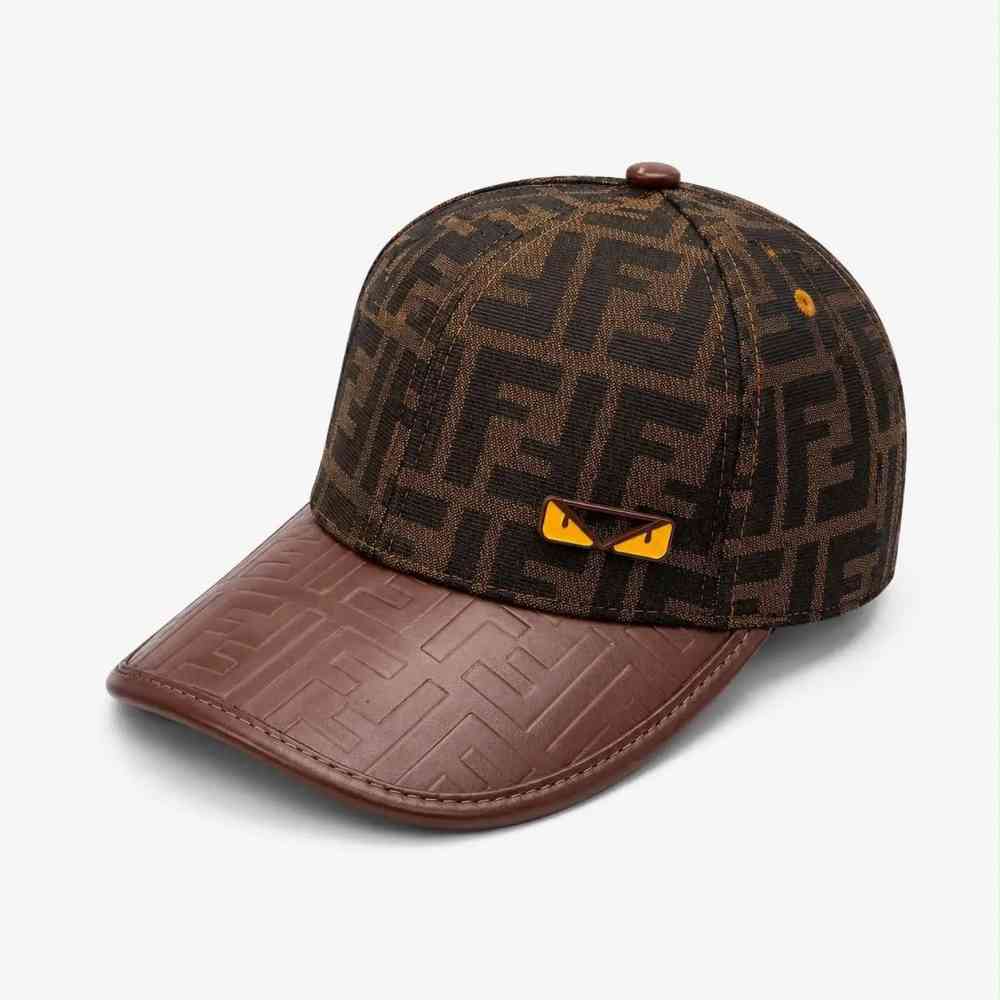Fendi Roma "Bag Bugs" Brown Baseball Cap
